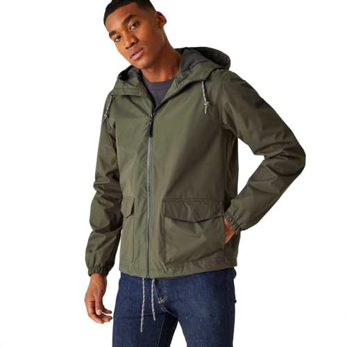 Regatta Herren Men's Waterproof Jacket Bayano Kapuzenjacke mit durchgehendem Reißverschluss, Dunkles kaki, XXL von Regatta