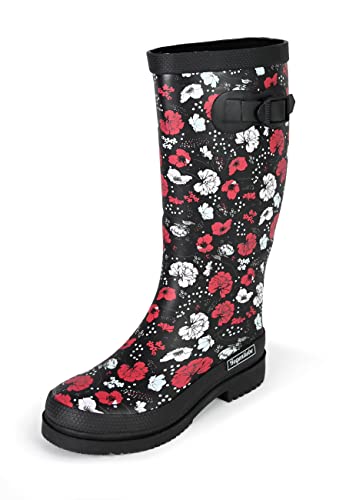 Regenliebe Damen Gummistiefel Blossom Night High Langschaft, Größe:36 EU von Regenliebe