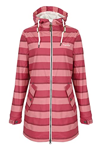 Regenliebe Damen Regenmantel Friesennerz gestreift beere wasserdichte Regenjacke winddichter Regenponcho mit Kapuze, Größe:46 Regenliebe Damen Regenmantel Friesennerz gestreift beere wasserdichte Regenjacke winddichter Regenponcho mit Kapuze, Größe:46 von Regenliebe