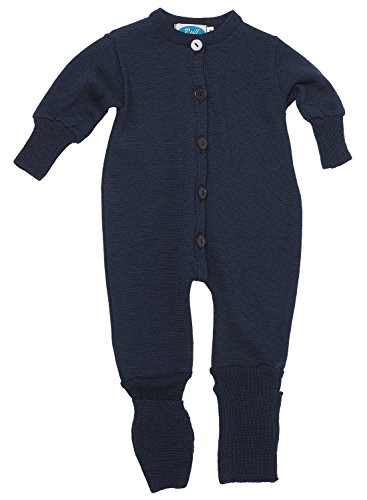 Reiff Baby Overall/Schlafanzug Frottee, 70% Merino-Schurwolle kbT. / 30% Seide (50/56, Marineblau) von Reiff