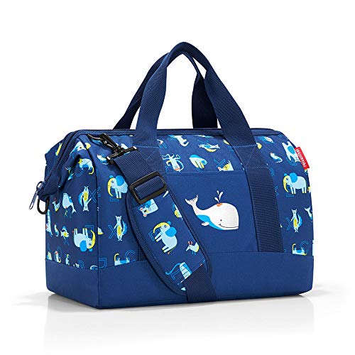 reisenthel allrounder M kids Kleine Reisetasche für Kinder Mit Stecklasche für Reisetrolleys, Couleur:abc blue von reisenthel