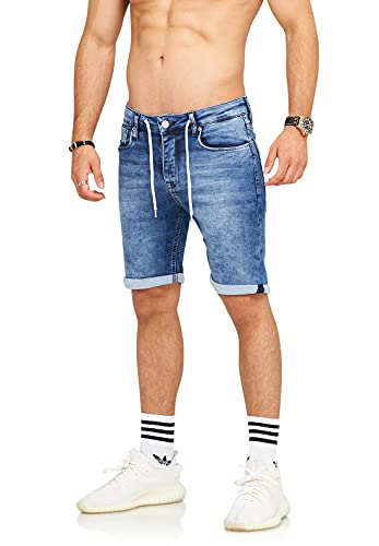 Rello & Reese Herren Shorts Jeansshorts Jeans Kurze Hose JN-1931 [W29, Hellblau] von Rello & Reese