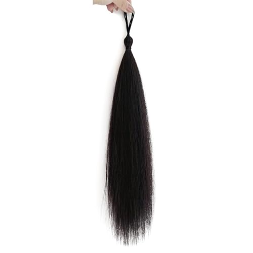 55 cm/22 Zoll glatter Haarknoten für Frauen, natürlicher, flauschiger Hochsteckfrisur zur Haarverlängerung (Schwarz Braun) von Remanbo