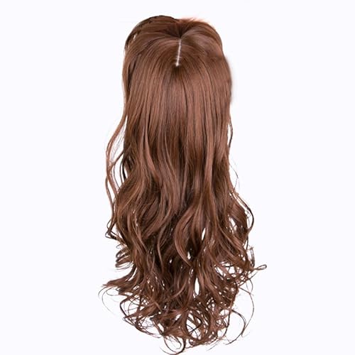 Remanbo Haarteil 3D-Pony gegen Haarausfall, synthetisch, für Damen, Haarverlängerung, gewellt, 35,6 cm, einteilig, drei Clips (Dunkelbraun) von Remanbo