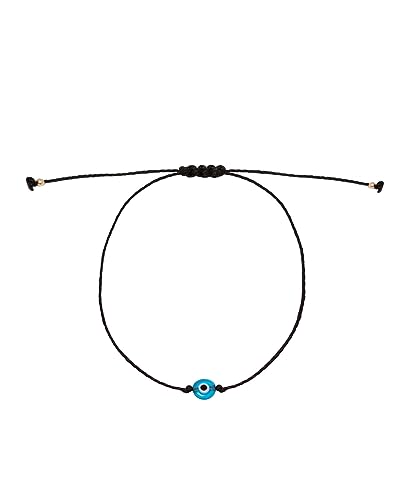 Remi Bijou Armband Armkette Armreif - Böser Blick Kette blaues Auge Türkisch Nazar Boncuk Evil Eye Gold Farbe (Rosegold) (schwarz 2) von Remi Bijou