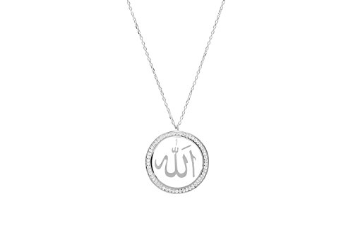 Remi Bijou Halskette 925 Sterling Silber Allah Symbol Islam Muslim, ColorName:Silber von Remi Bijou