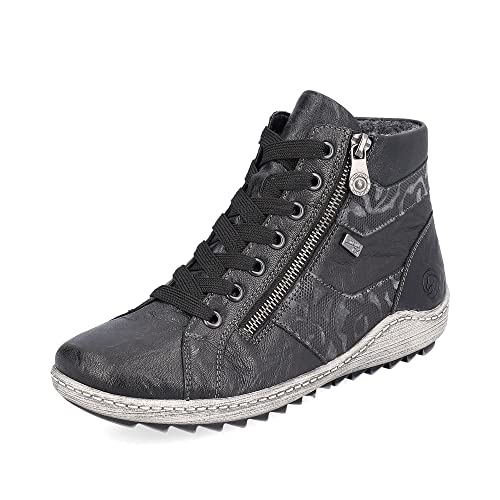 Remonte Damen Sneaker R1484, Frauen Schnürschuhe,lose Einlage,Freizeitschuhe,Schnuerschuhe,Schnuerer,lace-up,schwarz Kombi,37 EU / 4 UK von Remonte