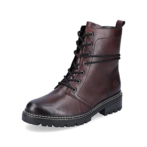 Remonte Damen Biker Boots D0B75, Frauen Stiefeletten,lose Einlage,kurzstiefel,uebergangsschuhe,uebergangsstiefel,winterstiefeletten,rot,42 EU / 8 UK von Remonte