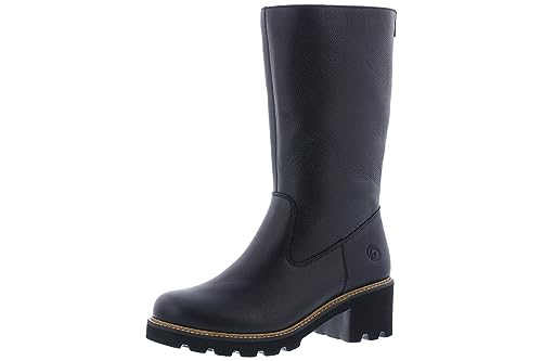 Remonte Damen D0A78 Halblange Stiefel, Schwarz/Schwarz / 01, 37 EU von Remonte