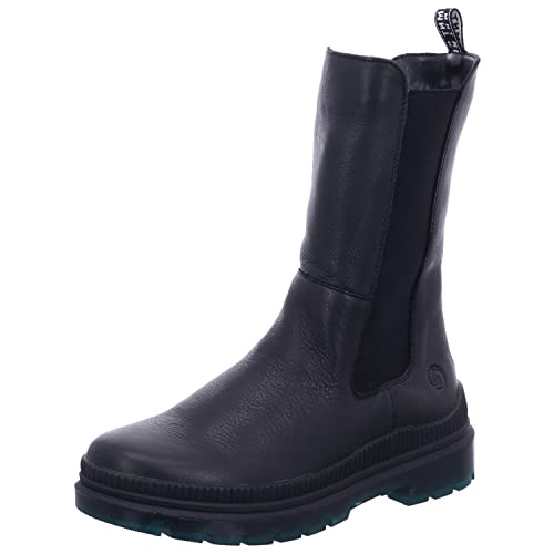 Remonte Damen D0C75 Chelsea-Stiefel, schwarz/schwarz / 01, 38 EU von Remonte