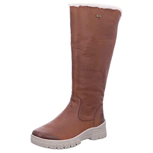 Remonte Damen D0E73 Kniehohe Stiefel, Amaretto/Chestnut/Offwhite / 24, 42 EU von Remonte