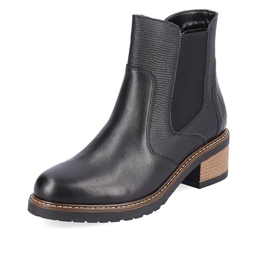 Remonte Damen D1A71 Chelsea-Stiefel, Schwarz/Schwarz/Schwarz/Schwarz / 01, 39 EU von Remonte