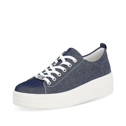 Remonte Damen Low-Top Sneaker D1C03, Frauen Halbschuhe,lose Einlage,Strassenschuhe,Sportschuhe,Freizeitschuhe,Turnschuhe,Laufschuhe,blau (14),44 EU von Remonte