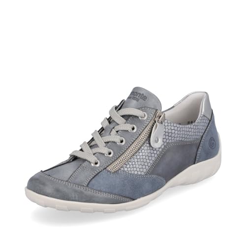 Remonte Damen Low-Top Sneaker R3410, Frauen Halbschuhe,lose Einlage,Strassenschuhe,Sportschuhe,Freizeitschuhe,Turnschuhe,blau Kombi (14),42 EU von Remonte