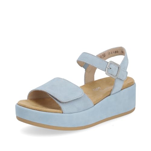 Remonte Damen Plateausandalen D1N50, Frauen Sandalen,lose Einlage,Plateausandaletten,Dicke Sohle,bequem,Sommerschuhe,Freizeitschuhe,blau (10),39 EU von Remonte