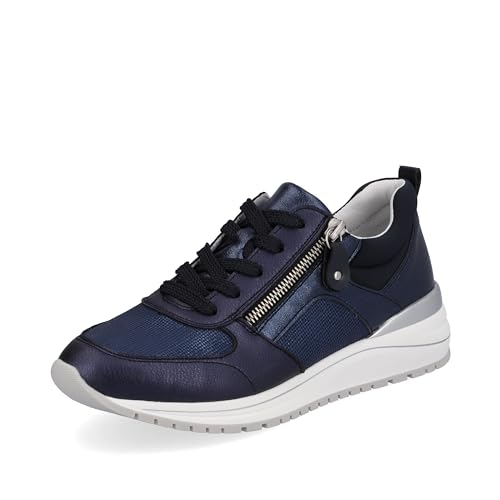 Remonte Damen R3702 Sneaker, blau-metallic/Ozean/Space/Navy/Pazifik / 14, 37 EU von Remonte