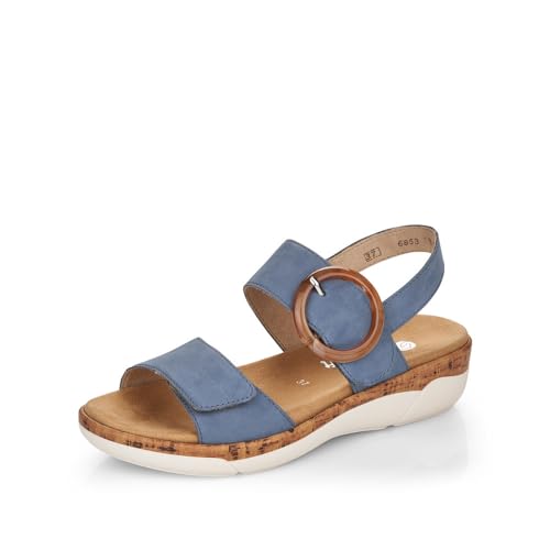 Remonte Damen R6853 Sandale, Blau 14, 44 EU von Remonte