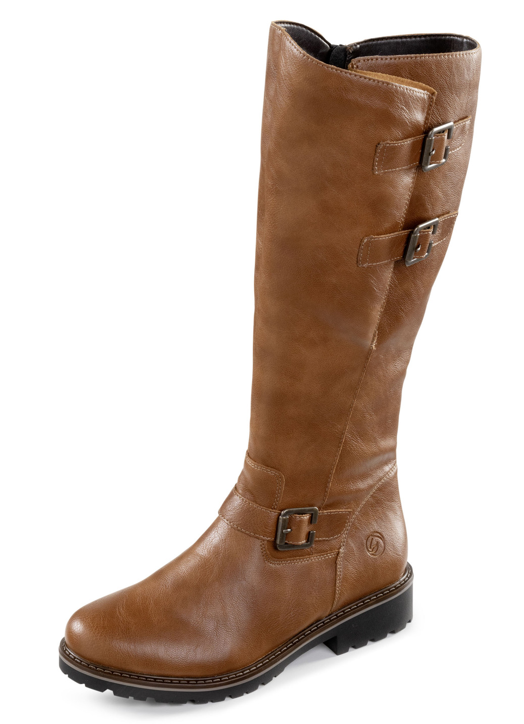 Remonte Stiefel mit Narben-Struktur, Cognac, Größe 38 von Remonte