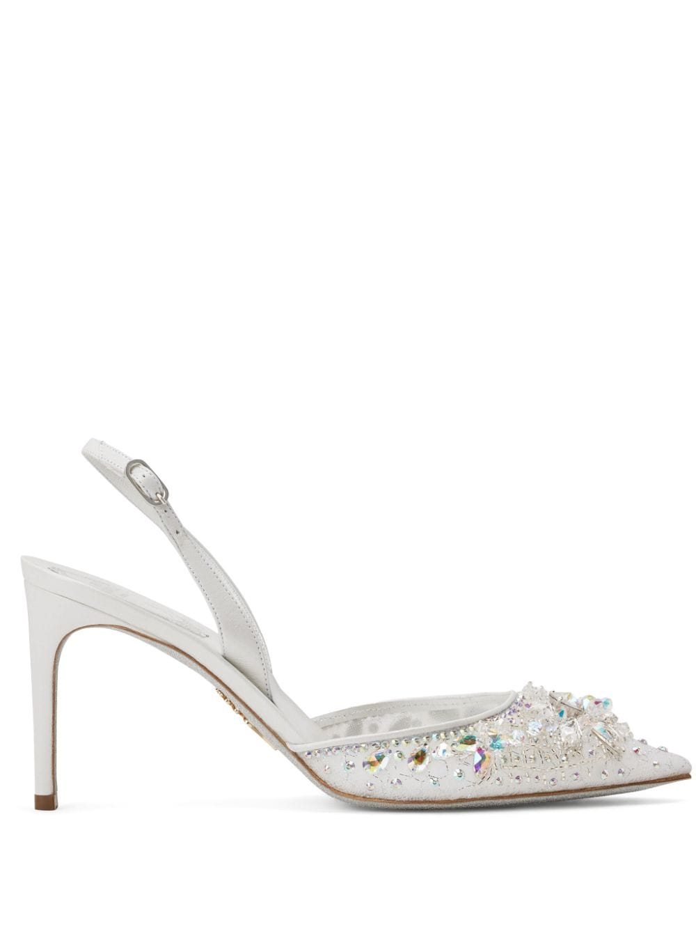 René Caovilla Cinderella Pumps 80mm - Weiß von René Caovilla