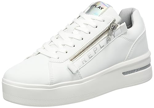 REPLAY Damen University W Zip Sneaker, 061 White, 38 EU von Replay