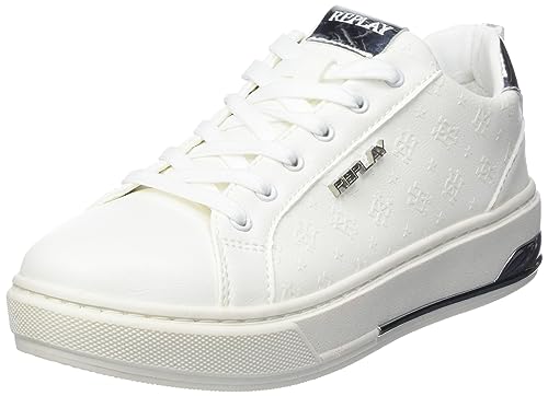 REPLAY Jungen Mädchen Fusion JR-3 Sneaker, 081 White Silver, 30 EU von Replay