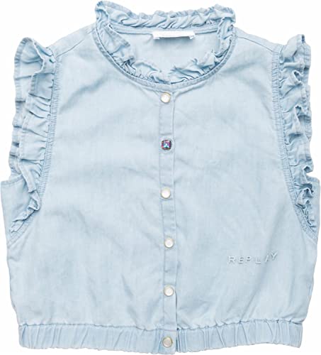 REPLAY Mädchen SG1716 Bluse, 010 Light Blue, 10A von Replay