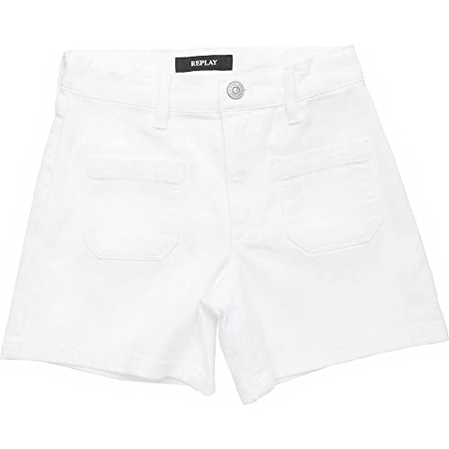 REPLAY Mädchen SIJAN Shorts, 001 White, 16A von Replay