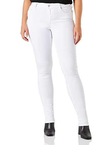 Replay Damen Jeans Luzien Skinny-Fit Hyperflex Colour X-Lite mit Stretch, White 120 (Weiß), 23W / 30L von Replay