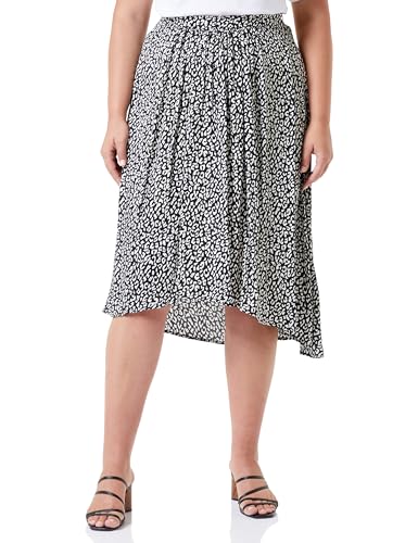 Replay Damen Rock Knielang All Over Print, Black/Natural White 010 (Mehrfarbig), XS von Replay