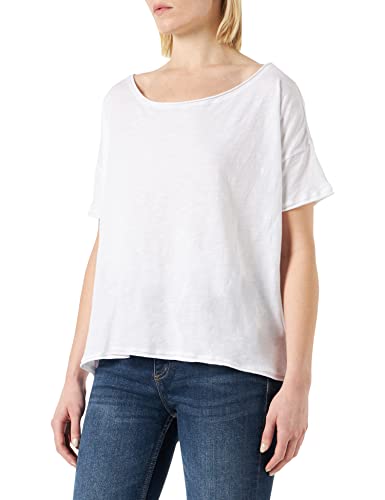 Replay Damen T-Shirt Kurzarm mit Rundhals Ausschnitt, Optical White 001 (Weiß), L von Replay