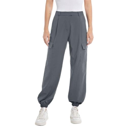 Replay Damen Stoffhose mit Bund, Iron Gray 493 (Grau), 31 von Replay