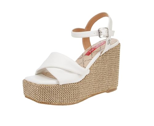 REPLAY Damen Wade Sandal Keilsandale, 061 White, 35 EU von Replay