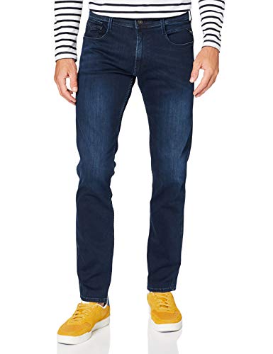 Replay Herren Jeans Anbass Slim-Fit mit Power Stretch, Dark Blue 007-1 (Blau), 32W / 36L von Replay