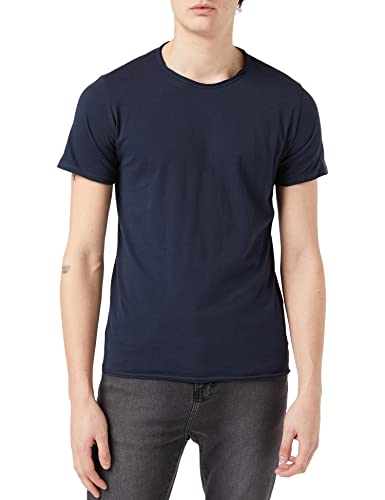 Replay Herren T-Shirt Kurzarm mit Rundhals Ausschnitt, Midnight Blue 576 (Blau), S von Replay