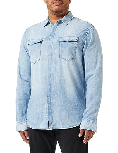 Replay Herren Jeanshemd Langarm aus Baumwolle, Medium Blue 009 (Blau), M von Replay