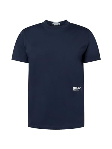 REPLAY Herren M6039 .000.23188P T-Shirt, 85 Blue, L von Replay