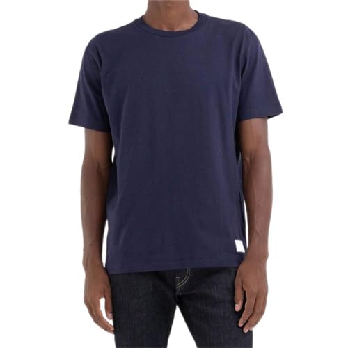 Replay Herren T-Shirt Kurzarm Rundhalsausschnitt Second Life Collection, Deep Blue 088 (Blau), M von Replay