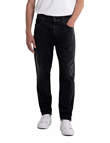 Replay Herren Jeans Sandot Tapered-Fit, Black 098-3 (Schwarz), 36W / 32L von Replay