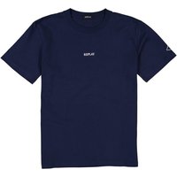 Replay Herren T-Shirt blau Baumwolle von Replay