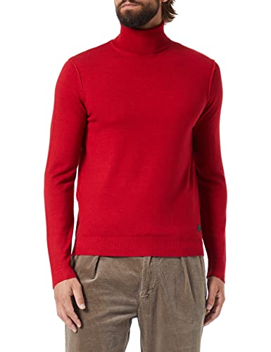 Replay Herren Pullover Rollkragenpullover aus Wolle, Dark Red 158 (Rot), XL von Replay
