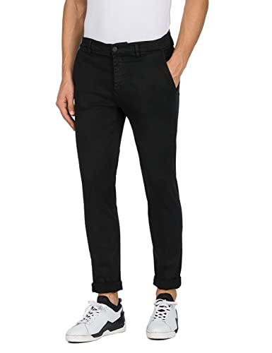 Replay Herren M9627 Zeumar Hyperchino Color Xlite Jeans, Black 040, 36W / 32L EU von Replay