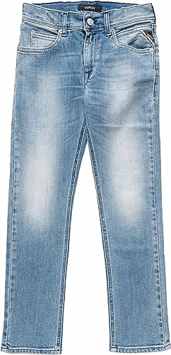 Replay Jungen Jeans Wallys Super Slim-Fit mit Stretch, Blau (Light Blue 010), 6 Jahre von Replay