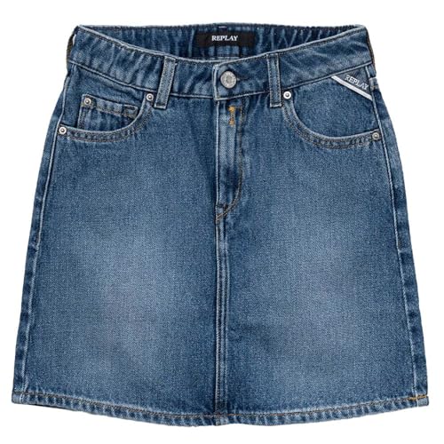 Replay Mädchen Jeansrock aus Baumwolle, Medium Blue 009 (Blau), 10 Jahre von Replay