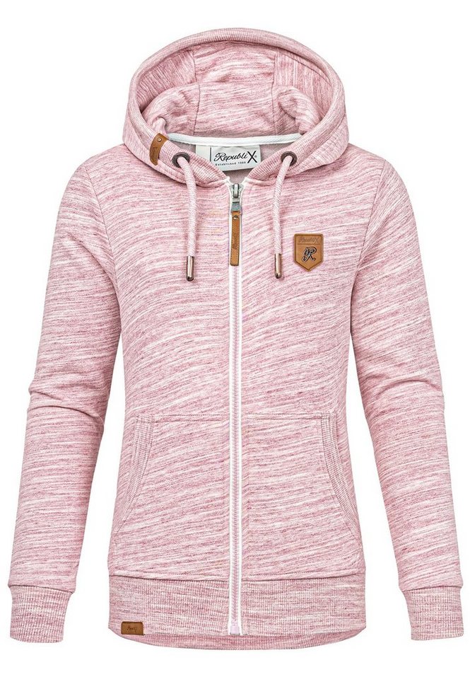 REPUBLIX Sweatjacke FREYA Damen Hoodie Sweatshirt Pullover Zipper Jacke von REPUBLIX