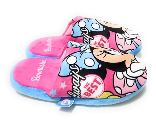 Minnie Mouse Hausschuhe Disney für Mädchen | Minnie Maus Hausschuhe Um Zu Hause Zu Sein | Minnie Mouse Halbschuhes (Mehrfarbig, EU Schuhgrößensystem, Kleinkind, Damen, Numerisch (von/bis), M, 26, 27) von Requeteguay Urban RU