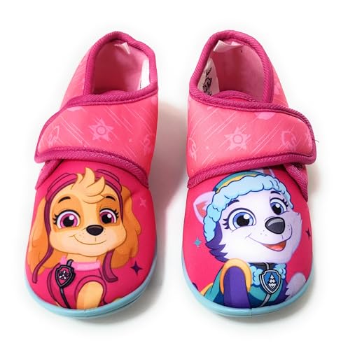 Paw Patrol Hausschuhe für Mädchen | Paw Patrol Hausschuhe Um Zu Hause Zu Sein | Paw Patrol Kinder Halbschuhes | Paw Patrol Skye und Everest (EU Schuhgrößensystem, Kleinkind, Numerisch, M, 22) von Requeteguay Urban RU