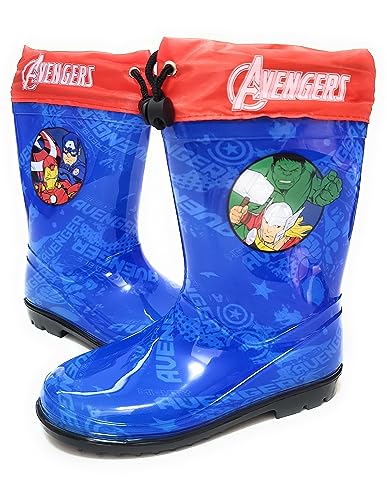 Requeteguay Urban RU Avengers Marvel Gummistiefel | Marvel Avengers Gummistiefel für Kinder | Avengers Gummistiefel mit rutschfester Sohle und Kordelzug, blau, 24 EU von Requeteguay Urban RU