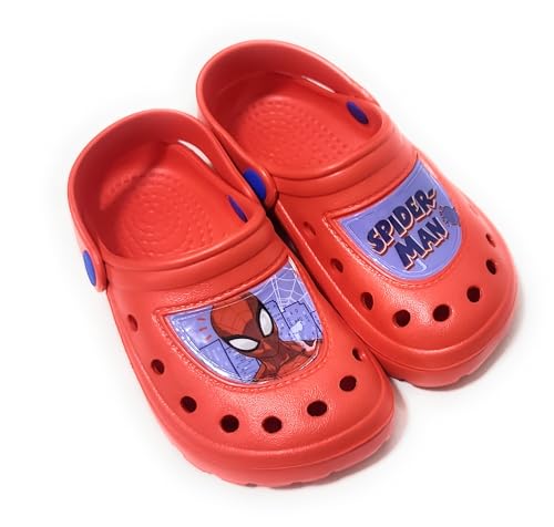 Spiderman Clogs für Strand oder Pool | Clogs Marvel Spiderman | Spiderman Clogs für Kinder (Rot, EU Schuhgrößensystem, Kleinkind, Numerisch (von/bis), M, 28, 29) von Requeteguay Urban RU