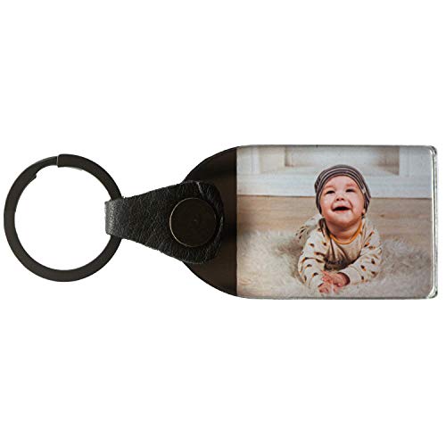 Foto Schlüsselanhänger 4:3 personalisiert individuell mit Wunschfoto Wunschbild oder Text Geschenk Geschenkidee Transparent von Reskey