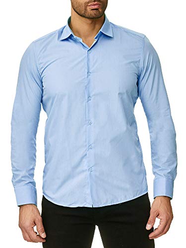 Reslad Herren Hemd Slim Fit Bügelfrei Businesshemd Oberhemd Hochzeit Männer Hemden Anzug Uni Langarm Neu RS-7002 Hellblau L Reslad Herren Hemd Slim Fit Bügelfrei Businesshemd Oberhemd Hochzeit Männer Hemden Anzug Uni Langarm Neu RS-7002 Hellblau L von Reslad